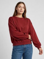 MOSS COPENHAGEN Bluza "Brionna" w kolorze bordowym rozmiar: S/M. Czerwone bluzy Moss Copenhagen, m, bez wzorów, bez kaptura. Za 184.95 zł.