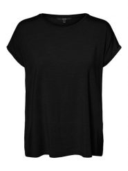 Vero Moda Koszulka "Vmava" w kolorze czarnym rozmiar: XS. Czarne bluzki Vero Moda, xs, bez wzorów, bez kołnierzyka, bez ramiączek. Za 48.45 zł.