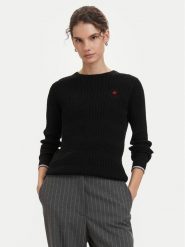 Beverly Hills Polo Club Sweter P-SS26W-M537390BLK Czarny Regular Fit. Czarne swetry Beverly Hills Polo Club, m, bez wzorów, z bawełny, bez ramiączek. Za 148.99 zł.