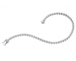 Bransoletka z białego złota z brylantami - 18 cm - 0,76 ct - próba 585. Białe bransoletki Apart, z brylantem, złote. Za 13,590.00 zł.
