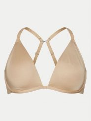 Hunkemöller Biustonosz z fiszbiną Smooth 206735 Beżowy. Brązowe biustonosze Hunkemöller, bez wzorów, z syntetyku. Za 99.99 zł.
