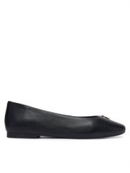 Tommy Hilfiger Baleriny Th Plate FW0FW09374 Czarny. Czarne baleriny TOMMY HILFIGER, bez wzorów, ze skóry, bez obcasa. Za 409.99 zł.