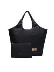 LOVE MOSCHINO Torebka JC4396PP0NKD000A Czarny. Czarne shopper Love Moschino, bez wzorów, ze skóry, bez dodatków. Za 1,099.00 zł.