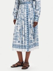 Fracomina Spódnica plisowana FS26SG2005W435K5 Niebieski jasny Regular Fit. Niebieskie spódnice Fracomina, bez wzorów, z wiskozy, plisowane. Za 659.99 zł.