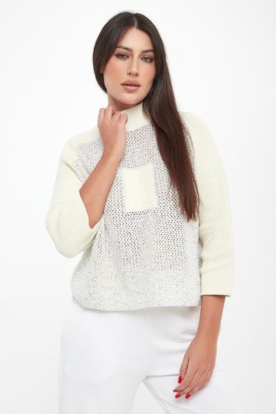 Sweter damski z cekinami SPORTALM. Swetry Sportalm, bez wzorów, bez ramiączek. W wyprzedaży za 891.75 zł.