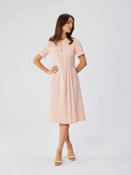 Stylove Sukienka w kolorze jasnoróżowym rozmiar: XL. Różowe sukienki Stylove, na co dzień, xl, bez wzorów, bez kołnierzyka, bez ramiączek, midi, proste. Za 290.95 zł.