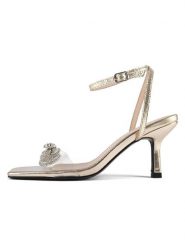 Loft37 Skórzane sandały w kolorze złotym rozmiar: 36. Żółte sandały loft37, bez wzorów, z otwartym noskiem, bez obcasa, na koturnie, bez zapięcia. Za 382.99 zł.