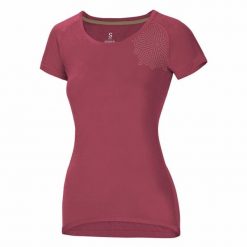 Koszulka damska Ocun Raglan. Czerwone bluzki Ocun, s, bez wzorów, sportowe, bez kołnierzyka, bez ramiączek. Za 178.50 zł.