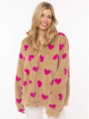 Zwillingsherz Bluza polarowa w kolorze beżowym rozmiar: L. Brązowe bluzy sportowe Zwillingsherz, l, bez wzorów, z polaru, bez kaptura. Za 123.95 zł.