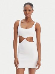 Banana Moon Sukienka letnia Friday Scrunchy JAA10 Biały Slim Fit. Białe sukienki Banana Moon, na lato, m, bez wzorów, z syntetyku, bez kołnierzyka, bez ramiączek. Za 459.99 zł.