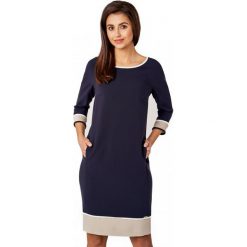 Elegancka sukienka ołówkowa Potis & Verso SUZANE. Niebieskie sukienki Potis&Verso, na co dzień, bez wzorów, z tkaniny, eleganckie, bez kołnierzyka, bez ramiączek, midi, ołówkowe. Za 629.00 zł.