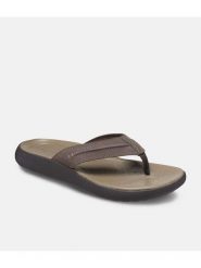 Crocs Japonki "Yukon Vista II" w kolorze antracytowym rozmiar: 39/40. Czarne klapki Crocs, bez wzorów, z tworzywa sztucznego, z otwartym noskiem, bez obcasa. Za 143.45 zł.