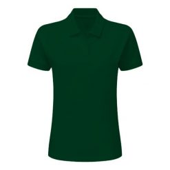 Damska Bawełniana Koszulka Polo Krótki Rękaw. Zielone koszulki polo SG, m, bez wzorów, z bawełny, bez kołnierzyka, bez ramiączek. Za 72.99 zł.