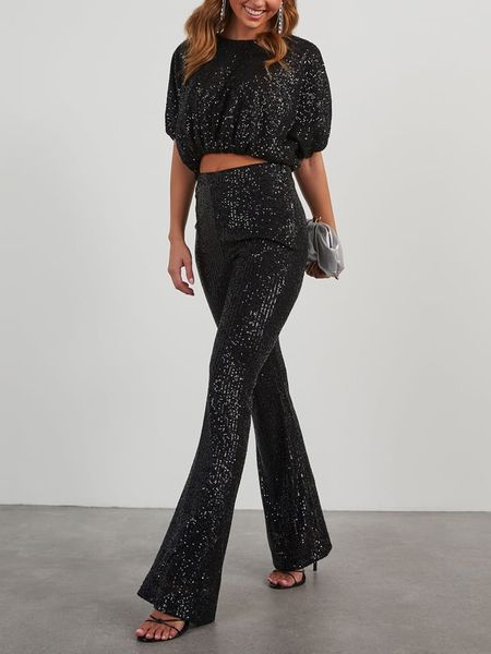 LA Angels Spodnie w kolorze czarnym rozmiar: L. Czarne spodnie materiałowe LA Angels, na co dzień, l, bez wzorów, z materiału, z podwyższonym stanem. Za 199.65 zł.