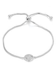 DI GIORGIO Srebrna bransoletka z elementem ozdobnym rozmiar: onesize. Szare bransoletki DI GIORGIO, z cyrkonią, srebrne. Za 165.99 zł.