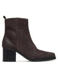 MICHAEL Michael Kors Botki Lex 40F5LXME5S Brązowy. Brązowe botki MICHAEL Michael Kors, bez wzorów, ze skóry, bez obcasa, na słupku, bez zapięcia. Za 789.99 zł.