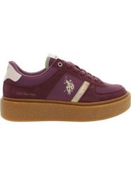 U.S. Polo Assn. Sneakersy w kolorze fioletowo-złotym rozmiar: 36. Różowe trampki U.S. Polo Assn., bez wzorów, bez zapięcia. Za 208.99 zł.
