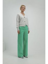 Josephine & Co Spodnie w kolorze zielonym rozmiar: 38. Zielone spodnie materiałowe Josephine & Co, bez wzorów, z materiału, z podwyższonym stanem. Za 184.89 zł.