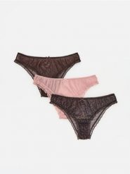 Majtki typu figi 3 pack - ciemnobrązowy. Brązowe figi Reserved, l, bez wzorów. Za 59.99 zł.