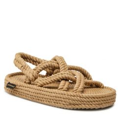 Sandały Bohonomad. Brązowe sandały Bohonomad, bez wzorów, bez obcasa, na płaskiej podeszwie, bez zapięcia. Za 289.99 zł.