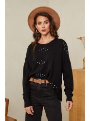 Soft Cashmere Sweter w kolorze czarnym rozmiar: 38/40. Czarne swetry Soft Cashmere, bez wzorów, bez ramiączek. Za 127.65 zł.