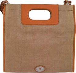 Damska torebka Fossil elegancka 38 x 38 x 4 cm. Brązowe torby na ramię Fossil, bez wzorów, z materiału, eleganckie, na ramię, bez dodatków. Za 276.99 zł.