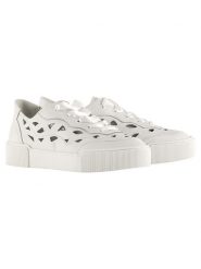 Högl Skórzane sneakersy w kolorze białym rozmiar: 38. Białe trampki Högl, bez wzorów, bez zapięcia. Za 357.45 zł.