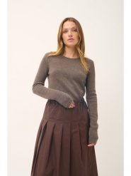 Just Cashmere Kaszmirowy sweter "Joyce" w kolorze szarobrązowym rozmiar: M. Brązowe swetry Just Cashmere, m, bez wzorów, z kaszmiru, bez ramiączek. Za 507.95 zł.