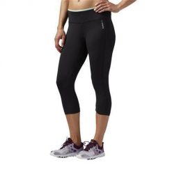 Spodnie treningowe damskie Reebok Workout Ready Capri W. Czarne spodnie dresowe Reebok, s, bez wzorów. Za 189.00 zł.