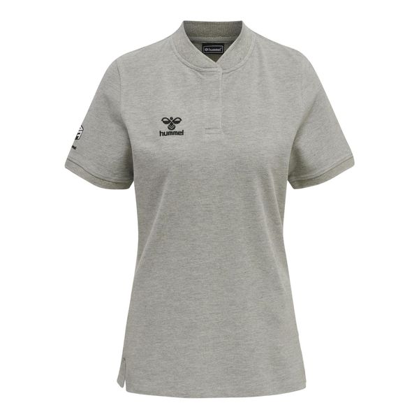 Damska koszulka polo Hummel Move Grid. Szare bluzki Hummel, xs, bez wzorów, bez kołnierzyka, bez ramiączek. Za 168.50 zł.
