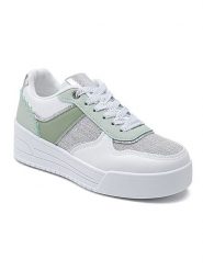 Sixth Sens Sneakersy w kolorze biało-zielono-szarym rozmiar: 41. Białe trampki Sixth Sens, bez wzorów, bez zapięcia. Za 149.66 zł.