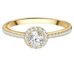 Trilani Pierscionek aus Sterling Silber in Gelbgold mit Zirkonia Pierścionki 1 ct Damski. Białe pierścionki Trilani, z cyrkonią, pozłacane. Za 219.99 zł.