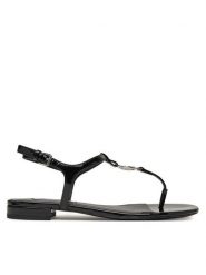 KARL LAGERFELD Sandały KL82515 Czarny. Czarne sandały KARL LAGERFELD, bez wzorów, ze skóry, bez obcasa, na płaskiej podeszwie, bez zapięcia. Za 499.99 zł.