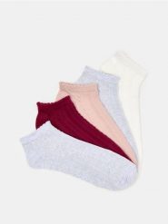 Krótkie skarpetki z bawełną 5 pack - wielobarwny. Skarpety Sinsay, bez wzorów, z bawełny. Za 12.99 zł.
