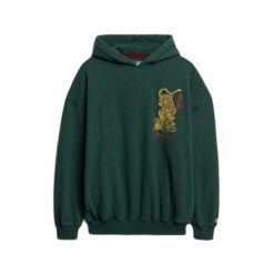 Damska bluza oversize z kapturem Superdry Tokyo Narrative. Zielone bluzy Superdry, bez wzorów, z kapturem. Za 349.55 zł.