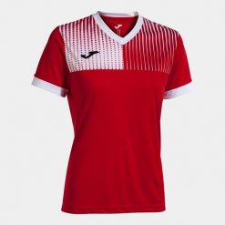 Ekologiczne T-shirt Damskie Joma Eco Supernova Czerwono-Białe XL. Białe t-shirty Joma, xl, bez wzorów, z poliesteru, bez kołnierzyka, bez ramiączek. Za 176.99 zł.