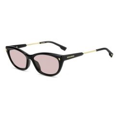 Okulary przeciwsłoneczne DSQUARED2 D2 0209/G/S 3H2 dla kobiet, rozmiar 57 mm. Czarne okulary przeciwsłoneczne Dsquared, bez wzorów, sportowe. Za 1,207.30 zł.