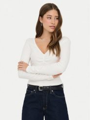ONLY Bluzka Betty 15365756 Biały Standard Fit. Białe bluzki Only, l, bez wzorów, z bawełny, bez kołnierzyka, bez ramiączek. Za 89.99 zł.