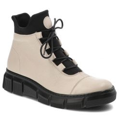 Beżowe Botki Armodo Stylowe Obuwie Damskie. Brązowe botki Armodo, na zimę, bez wzorów, bez obcasa, bez zapięcia. Za 339.99 zł.