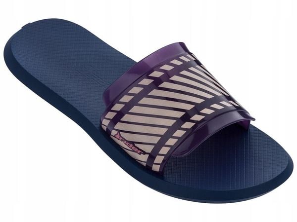 Klapki dla kobiet Rider R1 SLIDE. Niebieskie klapki Rider, bez wzorów, bez obcasa. Za 66.99 zł.