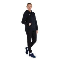 Bluza sportowa z kapturem damska Speedo Club Hoody. Czarne bluzy Speedo, xl, bez wzorów, z kapturem. Za 187.08 zł.