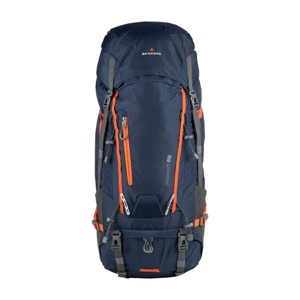 Plecak turystyczny Pumori 50l. Niebieskie plecaki BERGSON, bez wzorów. W wyprzedaży za 339.00 zł.