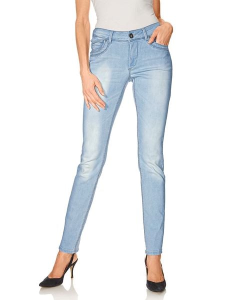Heine Dżinsy - Slim fit - w kolorze błękitnym rozmiar: 24. Niebieskie jeansy Heine, bez wzorów. Za 164.95 zł.