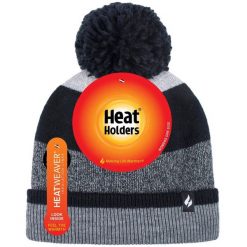 Czarny zimowy kapelusz dla kobiet - Izolacyjny i modny. Czarne kapelusze HEAT HOLDERS, bez wzorów. Za 116.99 zł.