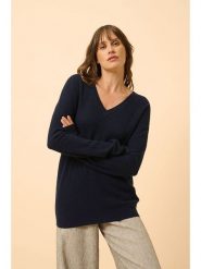 Just Cashmere Kaszmirowy sweter "Capucine" w kolorze granatowym rozmiar: L. Niebieskie swetry Just Cashmere, l, bez wzorów, z kaszmiru, bez ramiączek. Za 306.73 zł.