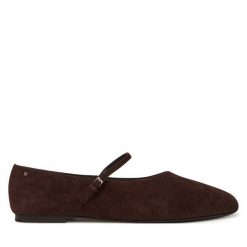 Baleriny Tory Burch. Brązowe baleriny Tory Burch, bez wzorów, bez obcasa. Za 1,079.00 zł.