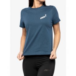 Koszulka damska Inov-8 Graphic Tee SS Skiddaw. Niebieskie koszulki sportowe Inov-8, bez wzorów, bez ramiączek. Za 64.99 zł.