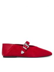 Tommy Jeans Baleriny Tjw Ballerina Suede EN0EN03067 Czerwony. Czerwone baleriny Tommy Jeans, bez wzorów, z jeansu, bez obcasa. Za 449.99 zł.