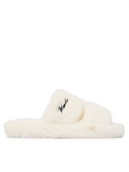 KARL LAGERFELD Kapcie Hypns KL80674 Kremowy. Białe obuwie domowe KARL LAGERFELD, bez wzorów, z materiału, bez zapięcia. Za 439.99 zł.