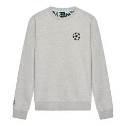 Champions League lifestyle bluza. Szare bluzy CHAMPIONS LEAGUE, xl, bez wzorów, z bawełny, bez kaptura. Za 199.99 zł.